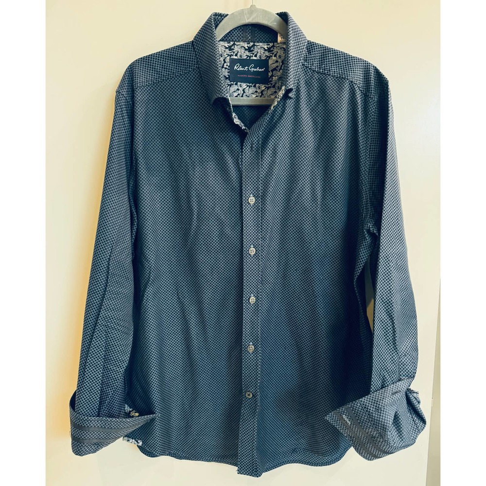 Robert Graham Navy button down shirt